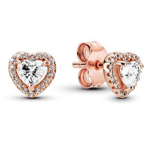 Pandora Sparkling Elevated Heart Stud Earrings